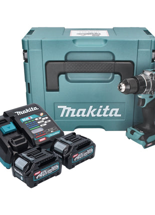 Taladro atornillador inalámbrico Makita DF 001 GA201 40 V máx. 140 Nm XGT Brushless + 2x batería 2,0 Ah + cargador + Makpac