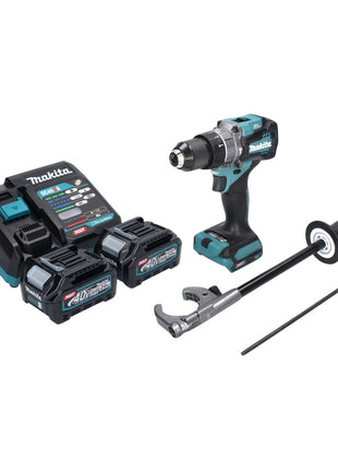 Makita HP 001 GA2 Akku Schlagbohrschrauber 40 V max. 140 Nm XGT Brushless + 2x Akku 2,0 Ah + Ladegerät