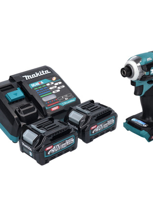 Makita TD 001 GA2 Akku Schlagschrauber 40 V max. 220 Nm 1/4" XGT Brushless + 2x Akku 2,0 Ah + Ladegerät