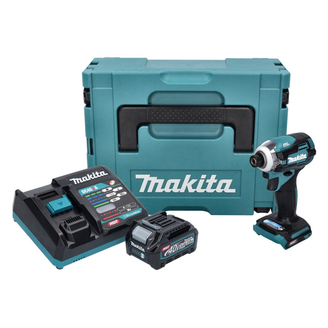 Makita TD 001 GA101 Akku Schlagschrauber 40 V max. 220 Nm 1/4" XGT Brushless + 1x Akku 2,0 Ah + Ladegerät + Makpac