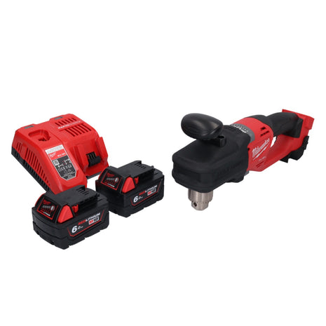 Perceuse d'angle sur batterie Milwaukee M18 CRAD2-602 18 V 30 Nm sans balai + 2x batteries 6,0 Ah + chargeur