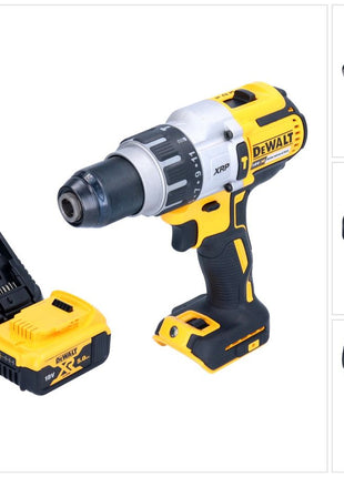 DeWalt DCD 996 P1 Akku Schlagbohrschrauber 18 V 95 Nm Brushless + 1x Akku 5,0 Ah + Ladegerät - Toolbrothers