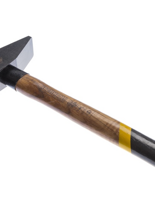 FORTE TOOLS Schlosserhammer mit Holzgriff, 1500 g Kopfgewicht, Hammer mit Holzstiel, Premium Werkzeug, geschmiedet, doppelter Ringkeil, lackierter Kopf ( 000051151033 )