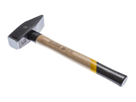 FORTE TOOLS Schlosserhammer mit Holzgriff, 2000 g Kopfgewicht, Hammer mit Holzstiel, Premium Werkzeug, geschmiedet, doppelter Ringkeil, lackierter Kopf ( 000051151037 )