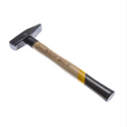 FORTE TOOLS Martillo de cerrajería con mango de madera, peso de cabeza 200 g, martillo con mango de madera, herramienta premium, forjado, cuña de doble anillo, cabeza pintada (000051151023)