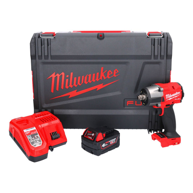 Milwaukee M18 FMTIW2F12-401X Avvitatore a impulsi a batteria 18 V 745 Nm 1/2" brushless + 1x batteria ricaricabile 4,0 Ah + caricabatterie + scatola HD