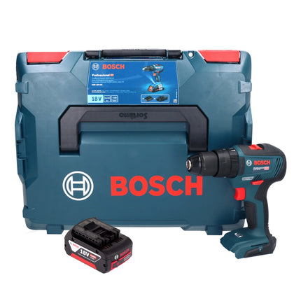 Bosch GSB 18V-55 Trapano a percussione professionale a batteria 18 V 55 Nm brushless + 1x batteria ricaricabile 4,0 Ah + L-Boxx - senza caricabatterie