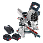 Bosch GCM 18V-216 Sierra tronzadora profesional a batería ingletadora 18 V 216 mm BITURBO sin escobillas + 2x batería ProCORE 8,0 Ah + cargador