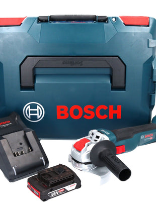 Amoladora angular a batería Bosch GWX 18V-10 Professional 18 V 125 mm X-LOCK Brushless + 1x batería 2,0 Ah + cargador + L-Boxx