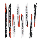 WellCut Säbelsägeblatt Set, 8-teilig, für Holz, Kunststoff und Metall, HCS-Stahl, mit Universalschaft, rost- & kollisionsbeständig ( ‎‎‎WC-RB8 )