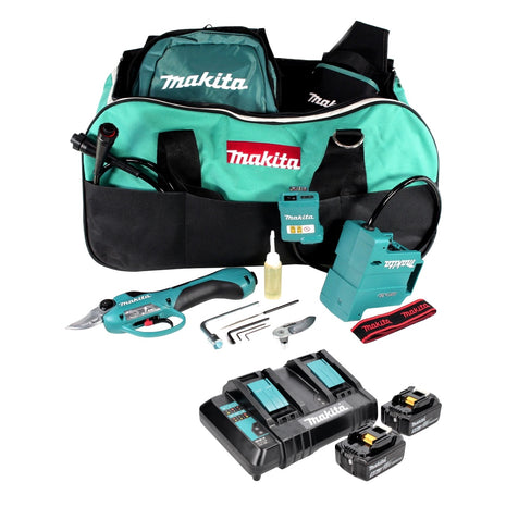 Makita DUP 361 Z 2 x 18 V Li- Ion Sécateur sans fil +  Carton avec Accessories - sans Batterie ni Chargeur