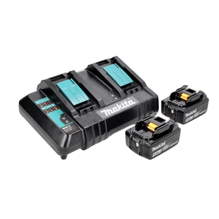 Rasaerba a batteria Makita DLM 382 CT2 36 V ( 2x 18 V ) 38 cm 40 L + 2x batteria 5,0 Ah + doppio caricatore