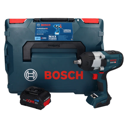 Bosch GDS 18V-1000 Avvitatore a impulsi professionale a batteria 18 V 1000 Nm BITURBO Brushless + 1x batteria ricaricabile ProCORE 8,0 Ah + L-Boxx - senza caricabatterie