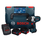 Bosch GDS 18V-1000 Atornillador de impacto giratorio inalámbrico profesional 18 V 1000 Nm BITURBO Brushless + 2x batería ProCORE 8,0 Ah + cargador + L-Boxx (06019J8302)