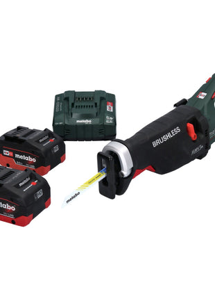 Scie sabre à batterie Metabo SSEP 18 LTX BL MVT 18 V sans balais + 2x batterie 8,0 Ah + chargeur