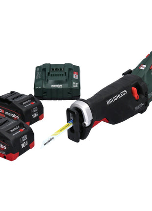 Scie sabre à batterie Metabo SSEP 18 LTX BL MVT 18 V sans balais + 2 batteries 10,0 Ah + chargeur