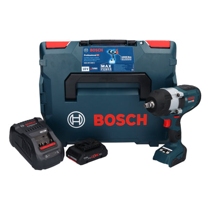 Bosch GDS 18V-1000 C Professional Akku Drehschlagschrauber 18 V 1000 Nm BITURBO Brushless + 1x ProCORE Akku 4,0 Ah + Ladegerät + GCY 42 Bluetooth Modul + L-Boxx - Toolbrothers