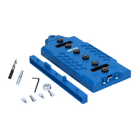 Kreg LR32 Lochreihen Bohrschablone 32 mm blau + 5 mm Bohrer ( KMA3232-INT ) - Toolbrothers