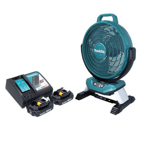 Makita DCF 301 RA ventilador de batería 18 V 33 cm + 2x baterías 2,0 Ah + cargador