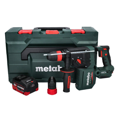 Marteau perforateur sur batterie Metabo KH 18 LTX BL 28 Q 18 V 3 J SDS plus brushless + 1x batterie 5,5 Ah + métaBOX - sans chargeur