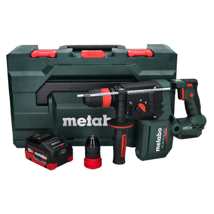 Metabo KH 18 LTX BL 28 Q Trapano a percussione a batteria 18 V 3 J SDS plus Brushless + 1x batteria 8,0 Ah + metaBOX - senza caricabatteria