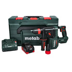 Metabo KH 18 LTX BL 28 Q Trapano a percussione a batteria 18 V 3 J SDS plus Brushless + 1x batteria 8,0 Ah + caricabatteria + metaBOX