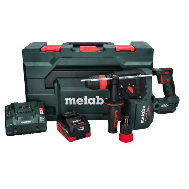 Metabo KH 18 LTX BL 28 Q Trapano a percussione a batteria 18 V 3 J SDS plus Brushless + 1x batteria 8,0 Ah + caricabatteria + metaBOX