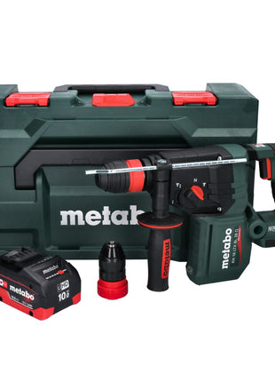 Metabo KH 18 LTX BL 28 Q taladro percutor de batería 18 V 3 J SDS plus sin escobillas + 1x batería 10,0 Ah + metaBOX - sin cargador