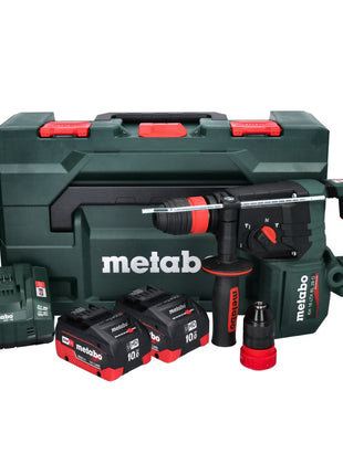 Taladro percutor de batería Metabo KH 18 LTX BL 28 Q 18 V 3 J SDS plus sin escobillas + 2x batería 10,0 Ah + cargador + metaBOX