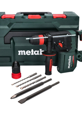 Metabo KH 18 LTX BL 28 Q Akku Bohrhammer 18 V 3 J SDS plus Brushless + 5 tlg. Bohrer Meißel Set + metaBOX - ohne Akku, ohne Ladegerät