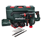 Metabo KH 18 LTX BL 28 Q Akku Bohrhammer 18 V 3 J SDS plus Brushless + 2x Akku 5,5 Ah + Ladegerät + 5 tlg. Bohrer Meißel Set + metaBOX