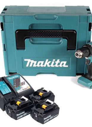 Makita DDF 485 RF3J  Akku Bohrschrauber 18 V 50 Nm Brushless + 3x Akku 3,0 Ah + Ladegerät + Makpac - Toolbrothers