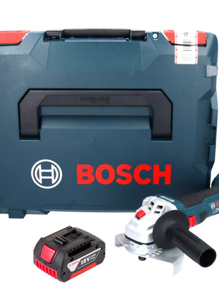 Meuleuse d'angle sur batterie Bosch GWS 18V-7 Professional 18 V 125 mm 22,23 mm sans balais + 1x batterie 3,0 Ah + L-Boxx - sans chargeur