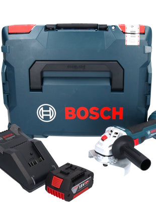 Bosch GWS 18V-7 Professional amoladora angular a batería 18 V 125 mm 22,23 mm sin escobillas + 1x batería 5,0 Ah + cargador + L-Boxx