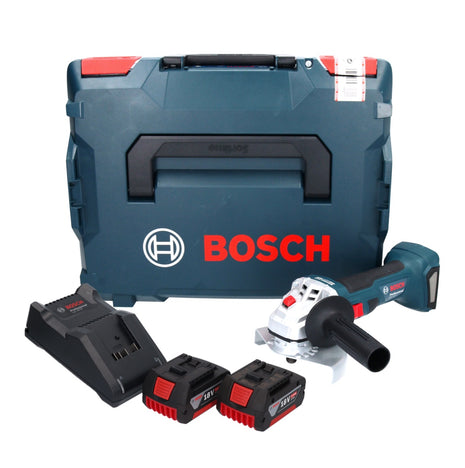 Bosch GWS 18V-7 Professional amoladora angular a batería 18 V 125 mm 22,23 mm sin escobillas + 2x batería 5,0 Ah + cargador + L-Boxx