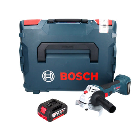 Bosch GWS 18V-7 Professional amoladora angular a batería 18 V 125 mm 22,23 mm sin escobillas + 1x batería 6,0 Ah + L-Boxx - sin cargador