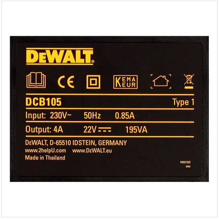 Dewalt DCB 105 Ladegerät 10,8V-18V für Li-Ion Akkus - Toolbrothers