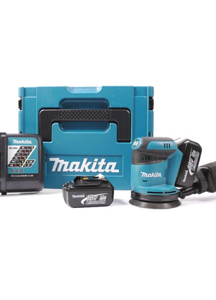 Makita BBO 180 RFJ 18V Li-ion Akku Exzenterschleifer + 2x Akku 3,0Ah + Ladegerät + Makpac - Toolbrothers