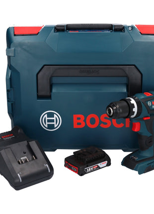 Bosch GSB 18V-60 C Professional Perceuse-visseuse à percussion sans fil 60 Nm 18V Brushless + 1x Batterie 2,0 Ah + Chargeur + Coffret L-Boxx