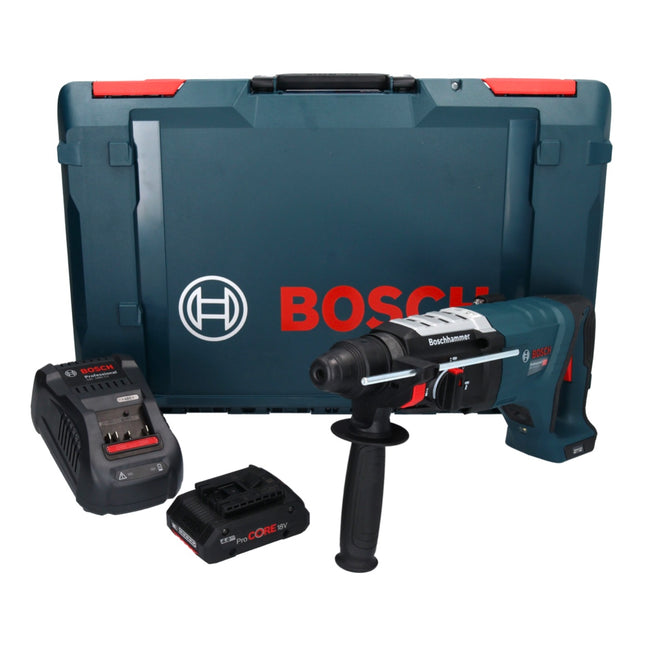 Bosch GBH 18V-28 DC Martello rotativo professionale a batteria 18 V 3,4 J SDS Plus Brushless + 1x batteria ricaricabile ProCORE 4,0 Ah + caricatore + XL-Boxx