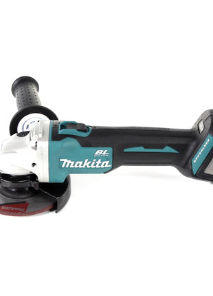 Amoladora angular a batería Makita DGA 504 RT3J 18 V 125 mm sin escobillas + 3x baterías 5,0 Ah + cargador + Makpac