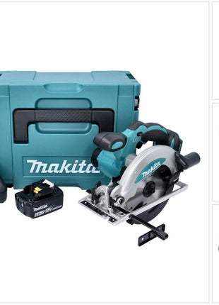 Makita DSS 610 RM1J Akumulatorowa pilarka tarczowa 18 V 165 mm + 1x akumulator 4,0 Ah + ładowarka + Makpac