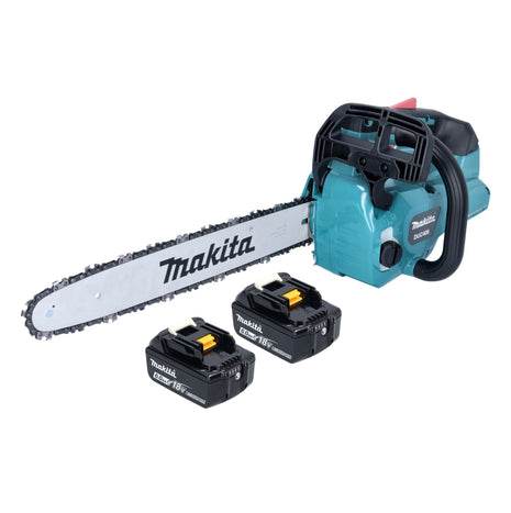 Motosierra a batería Makita DUC 406 GB 36 V (2x 18 V) 40 cm sin escobillas + 2x batería 6,0 Ah - sin cargador