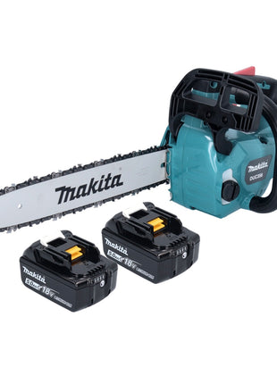 Motosierra a batería Makita DUC 356 TB 36 V (2x 18 V) 35 cm sin escobillas + 2x batería 5,0 Ah - sin cargador