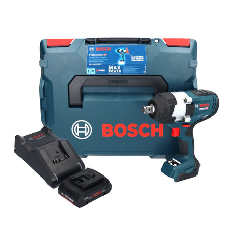 Bosch GDS 18V-1050 H Atornillador de impacto inalámbrico 18 V 1050 Nm 3/4" Biturbo Brushless + 1x batería ProCORE 4,0 Ah + cargador + L-Boxx