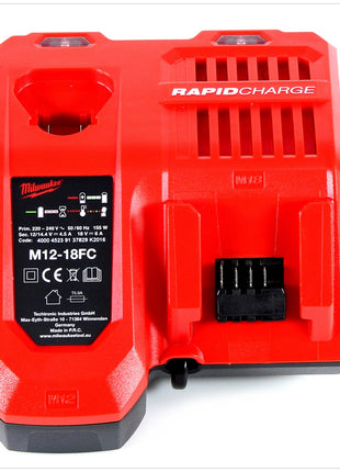 Milwaukee M12-18FC Schnell Ladegerät Universal für 12, 14 und 18 Volt Li-Ion Akkus ( 4932451079 / 4932451080 ) - Toolbrothers