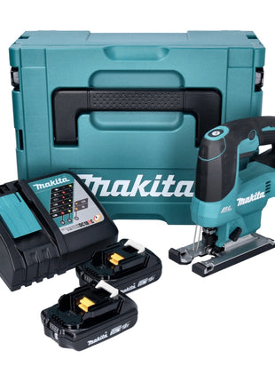 Makita DJV 184 RAJ Scie sauteuse sans fil 18 V Brushless + 2x batterie 2,0 Ah + chargeur + Makpac