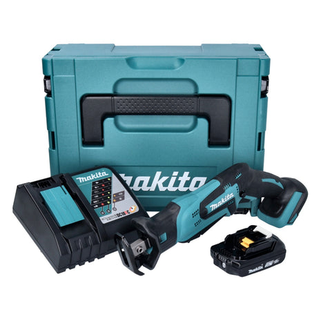 Makita DJR 185 RA1J Scie sabre réversible sans fil 18 V + 1x batterie 2,0 Ah + chargeur + Makpac