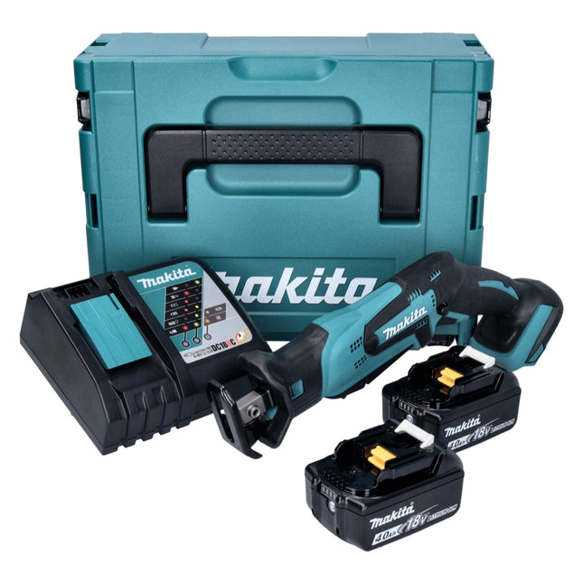 Sega alternativa a batteria Makita DJR 185 RMJ 18 V + 2x batteria 4,0 Ah + caricabatterie + Makpac