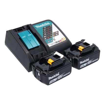 Sega alternativa a batteria Makita DJR 185 RTJ 18 V + 2x batteria 5,0 Ah + caricabatterie + Makpac